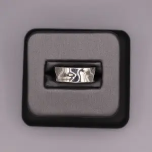 Sterling Silver Plain Ring - Hammered Design