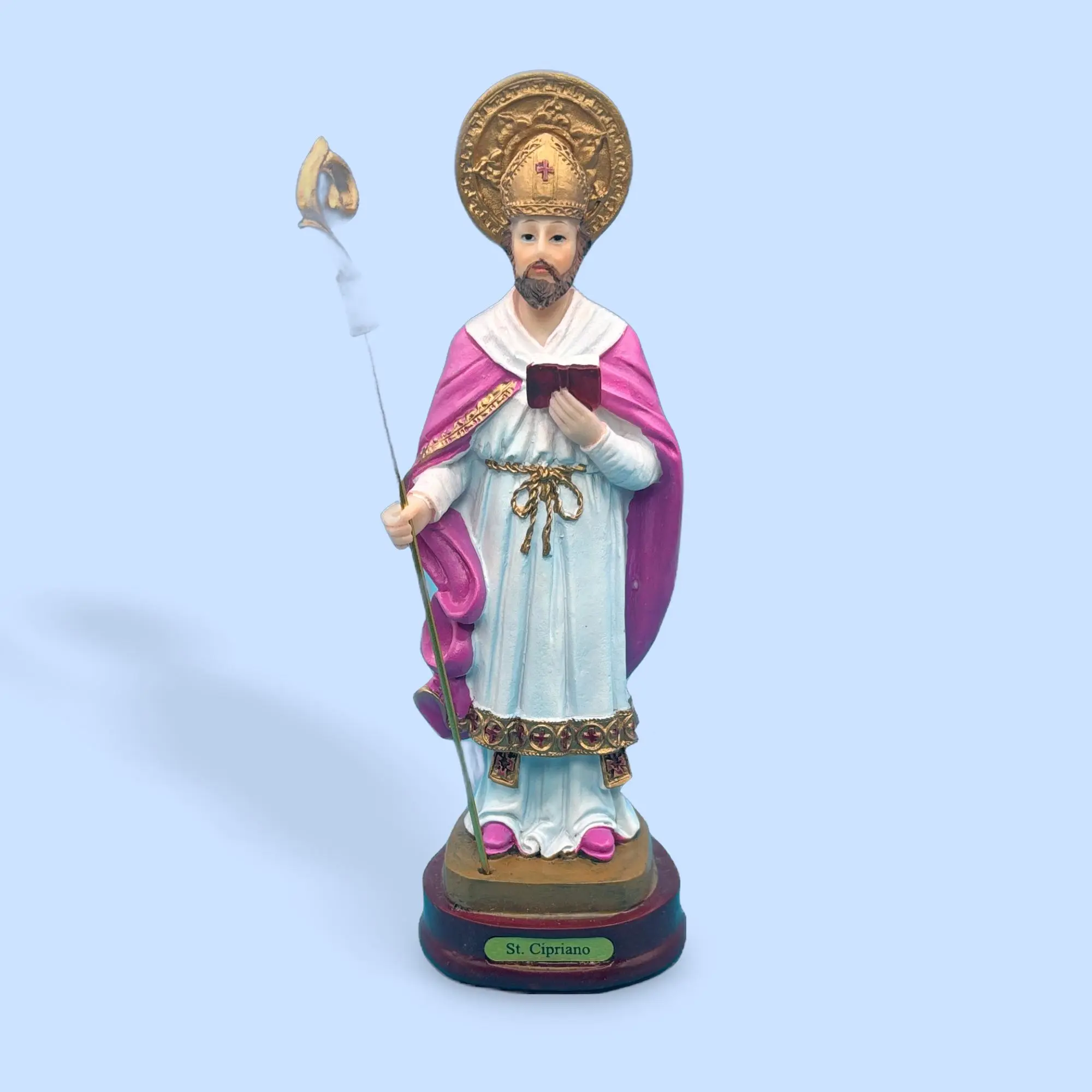 6-Inch San Cipriano Powerful Sorcerer Statue, Home Supplies, Decor Ornaments, Religious Collectibles, Spiritual Decor for Metaphysical Shop