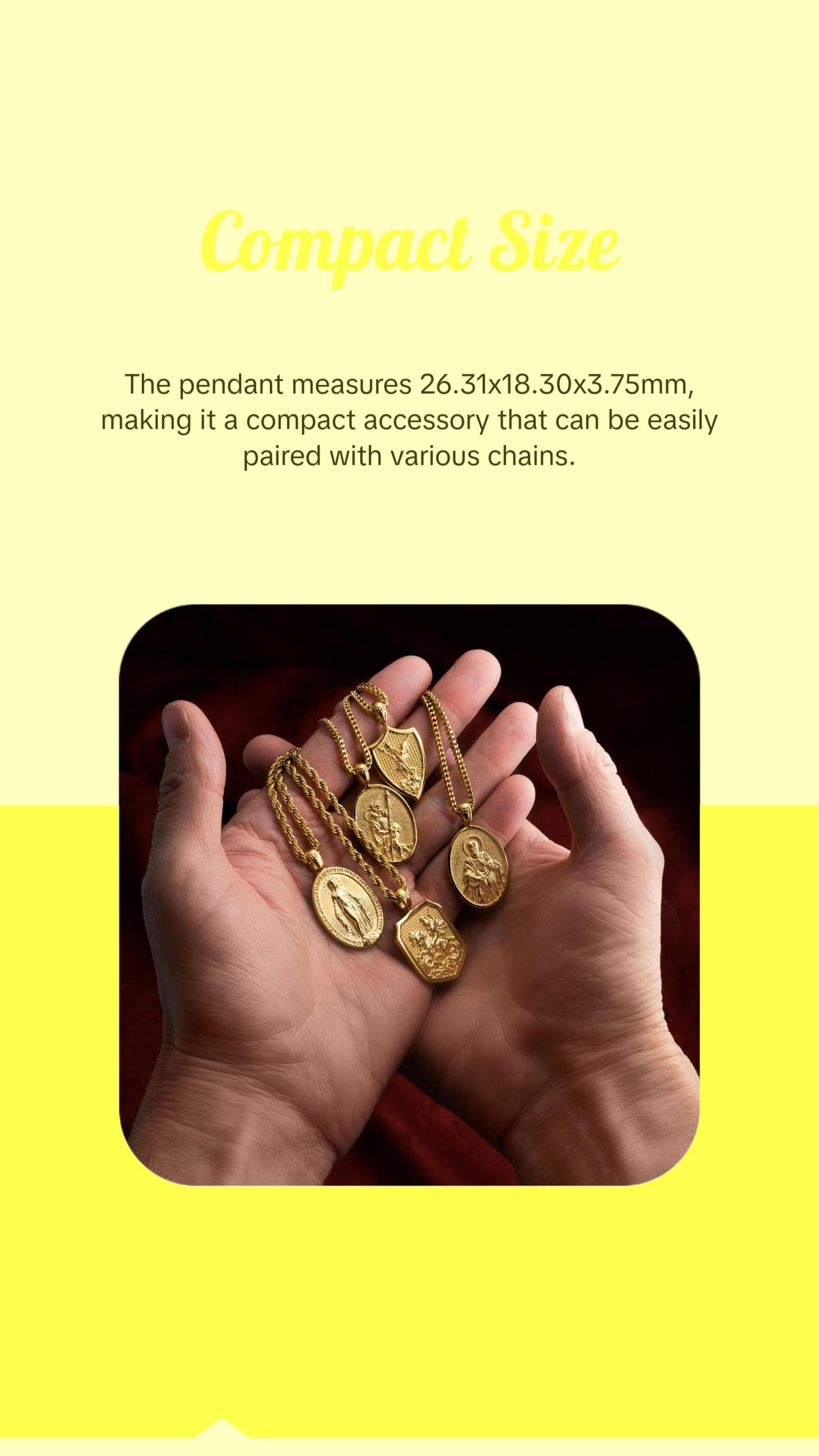 St. Christopher Pendant - Gold