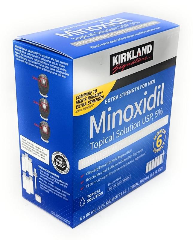 Kirkland Minoxidil 5% – Fast Hair Growth for Men | 2-Month Kit