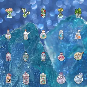 Creative Dream Drifting Bottle Series Pin 20PCS for Backpacks Clothing Daily Wear Men Women Exquisite Gift for Family Friends