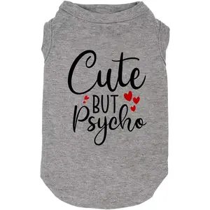 Soft and Light-Weight Puppy T Shirt Vest Dog Clothes with 'Bitches Love ME' Slogan Prining Pet Apparel for Small Large Dogs (Medium,SG-Grey01)
