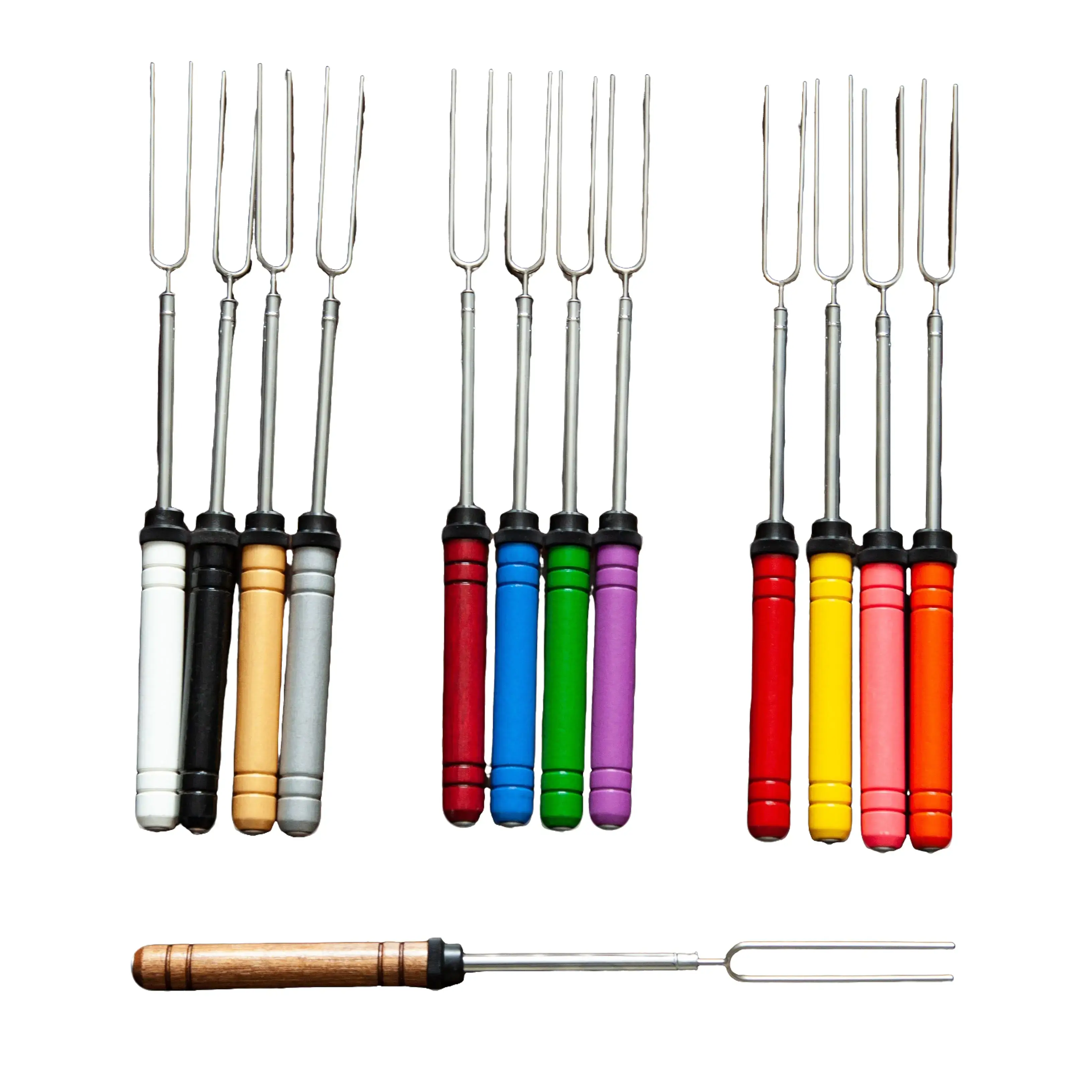 Rolla Roaster Telescoping and Rotating Camping Cook Fork