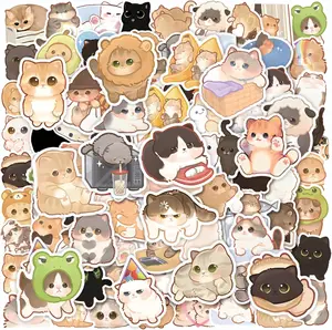 Kawaii 100PCS Cute Cat Stickers for Kids, Teens & Adults - Waterproof Vinyl Decals for Water Bottles, Laptops & Scrapbook Decoration