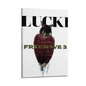 Lucki Poster for Bedroom Aesthetic Canvas Wall Art Living Room Posters Painting Picture Print Modern Family Decor Artist Bathroom Poster
