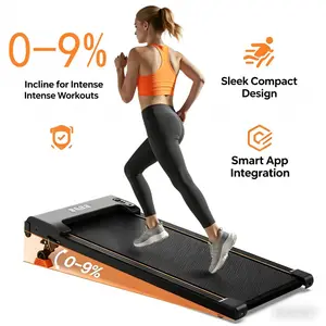 Young and stylish under-desk incline walking machine, portable flat-panel LED display with remote control, suitable for home, office, and gym workout settings