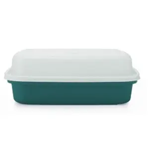 Tupperware Season-Serve Container AKA Marinater Mess-Free Meat Marinade Container with 3D Grid Pattern for Even Flavoring and Tight Seal for Freshness