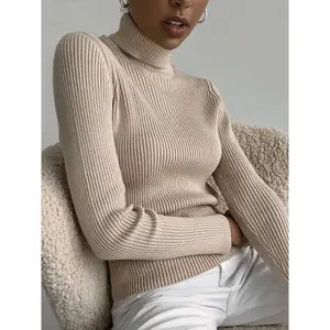 Women Fall Turtleneck Sweater Knitted Soft Pullovers Cashmere Jumpers Basic Soft Sweaters For Women 2024 Autumn Winter