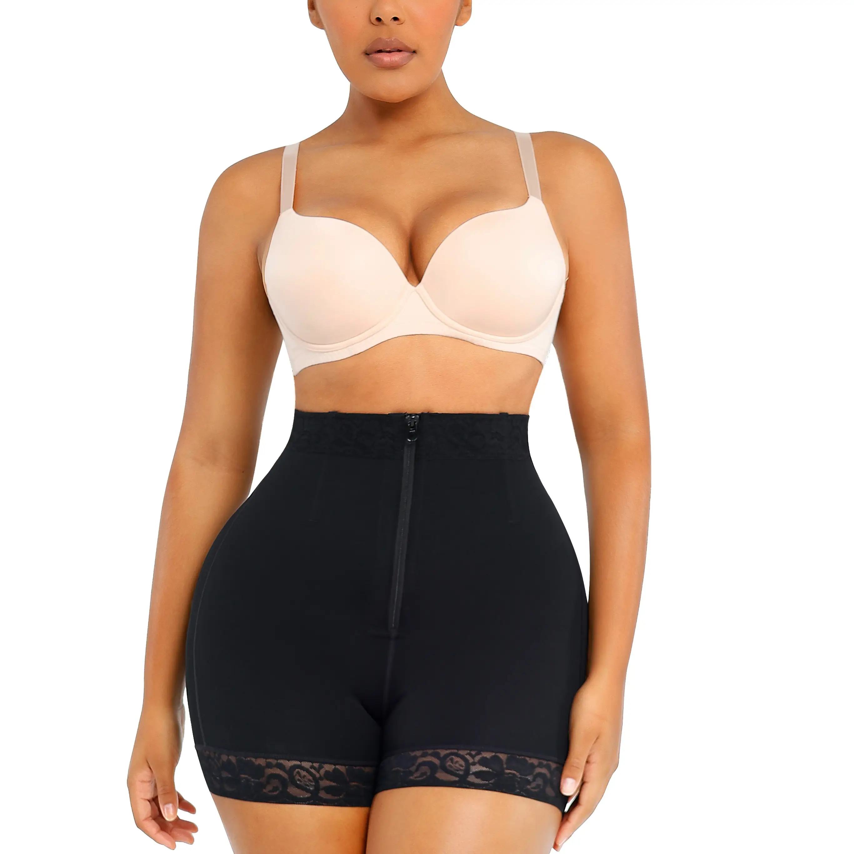 Shapellx AirSlim Lace Steel Boned Shapewear for Women Butt Enhancer Tummy Tucking Shorts Womenswear Comfort Fajas Colombianas Basic Post Surgery