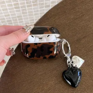 Vintage Heart & Ring Design Earphone Case with Keychain, Headphone Storage, Earphone Case for AirPods Pro 2/AirPods Pro/AirPods 4/AirPods 3/AirPods 2, Earphone Accessories, Audio