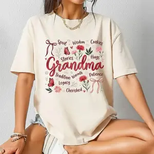 Grandma Floral Shirt Vintage Grandma Gift Cute Nana Tee Sweet Family Love Design O