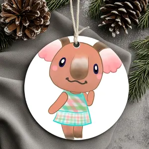 Christmas Ornaments Mac Melba Blush Melba Tree Family X-Mas Acrylic Birthday Circle New Year Holiday Decor Gift For Friends