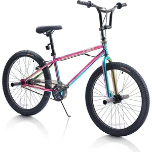 Pipleo BMX Bike, 20 24 inch Kids Bike, Bikes for Kids 6-14, Boys & Girls Bike with 4 Pegs, High-Carbon Steel BMX Frame, 360 Handlebar Rotation