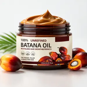 100% Natural Batana Oil for Hair Growth, Organic Nourishing Formula to Repair Dry Strands, Lock Moisture, Reduce Hair Breakage for Thicker and Smoother Hair