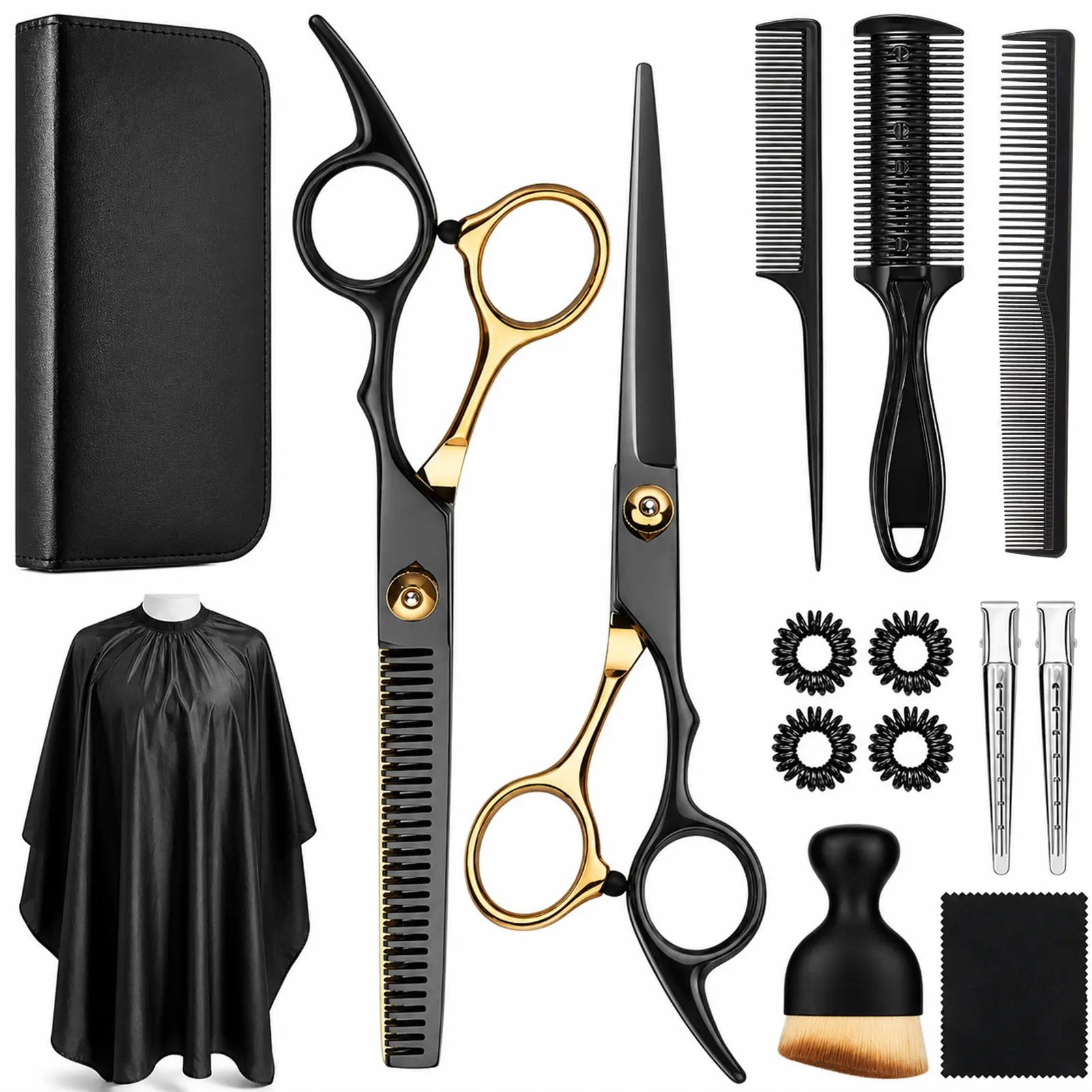 Professional Haircut Scissors Kit - Precision Grooming Haircare & Styling Tool Set