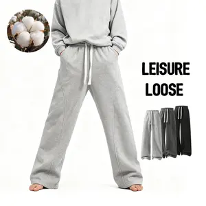 pants men sweatpants Men's Solid Thermal Lined Drawstring WaistPants,Casual Comfy Loose Fitting Trousers for Fall &Winter, Men's Bottoms for Daily Wear, Relaxed Fit, fleece sweatpants，school season