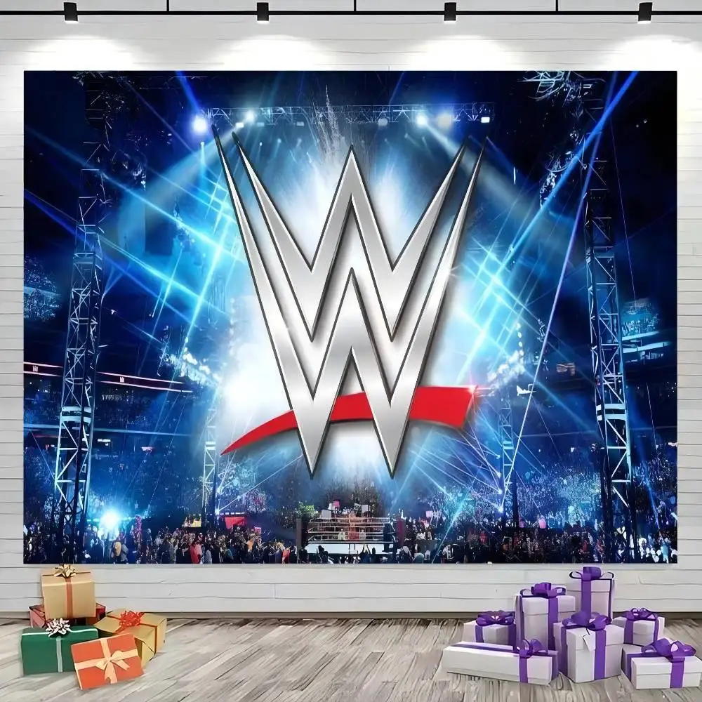 Unisex Bold WWE Wrestling Superstar Synthetic Wall Art Tapestry - Lightweight, Wrinkle Resistant, Durable Backdrop for Bedroom Party Decor, Room Accessories, Photo Background Curtain, Home Supplies Gift
