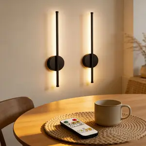 2pc black/gold/silver LED charging wall lamp with infinite dimming and simple decorative Dimmable wall lamp is suitable for living room background wall, bedroom headboard, corridor, dining room atmosphere, foyer decoration, hotel room decoration, etc.