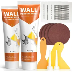 2 Pack Drywall Wall Patch Repair Kit, Patching Agent for Simple Filling Wall Holes & Efficient Crack Repair for Plaster Wall, Apartment Friendly