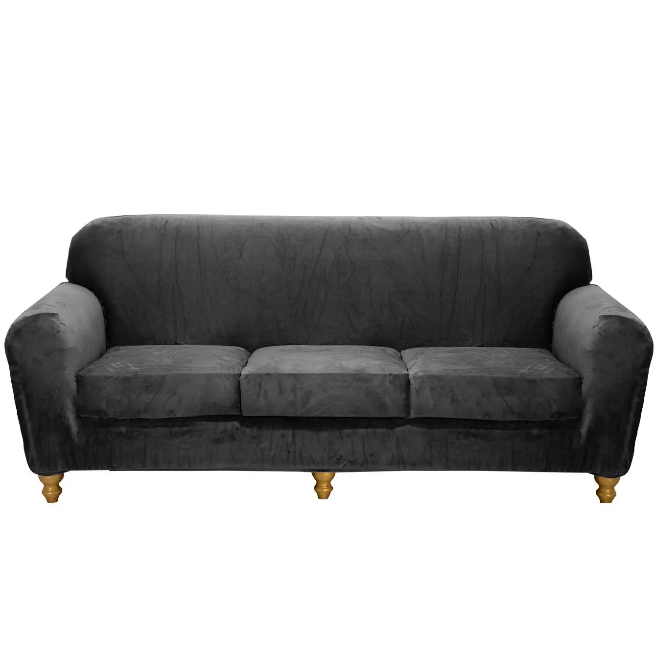 Solid Color Sofa Cover & Cushion Cover, Sofa Couch Covers, 2/3/4 Counts Including Soft Comfortable Elastic Sofa Slipcover & Cushion Cover, Sofa Protector for Home Living Room Bedroom Hotel Dormitory Decor