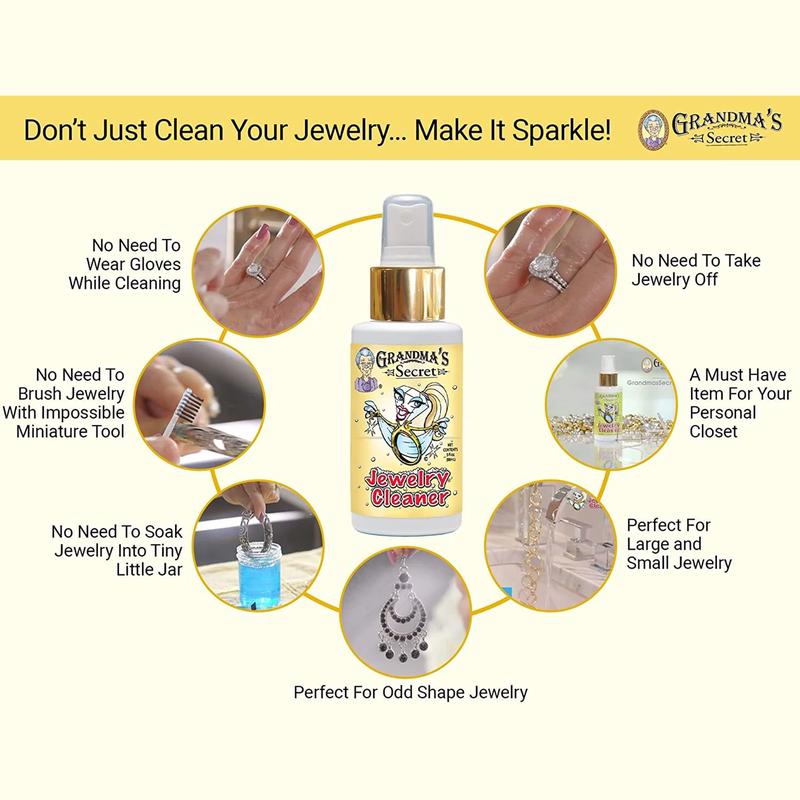 Grandma’S Secret Jewelry Cleaner Spray Gold Silver Cleaning Solution Tarnish Remover 3Oz Grandma'S Secret