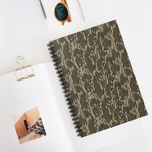Everything Camo Collection – Bottomland Camo Spiral Notebook, Ruled Line Journal, Outdoor Style Stationery