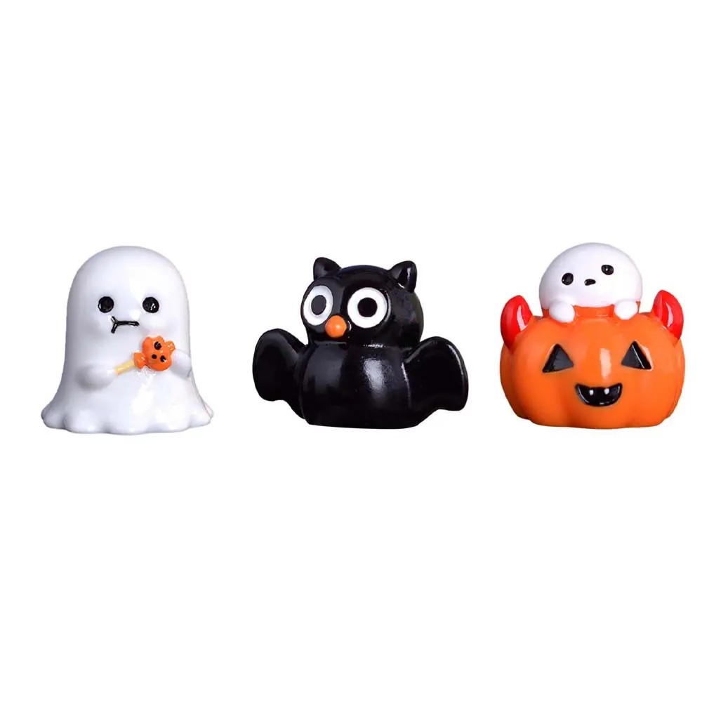 Halloween Car Decoration Set, 3-Piece Ghost Pumpkin Bat Design, Universal Fit for All Vehicle Models, Perfect for Holiday Spirit & Fun Accessories