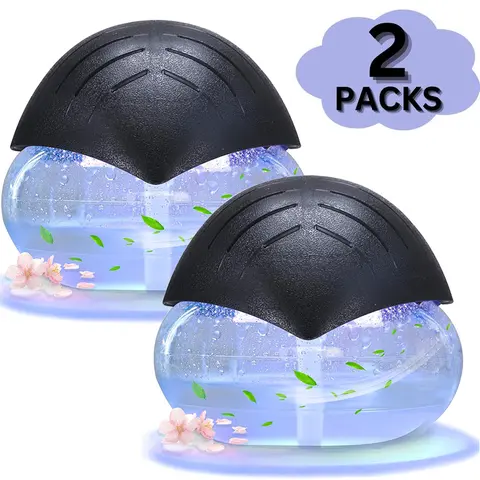1800ml Compact Water Air Revitalizer - 7 Color Adjustable LED Lights, Essential Oil Diffuser, Dust & Allergen Remover, Air Freshener, Room Aromatizer, Home Decor for Office & Living Room