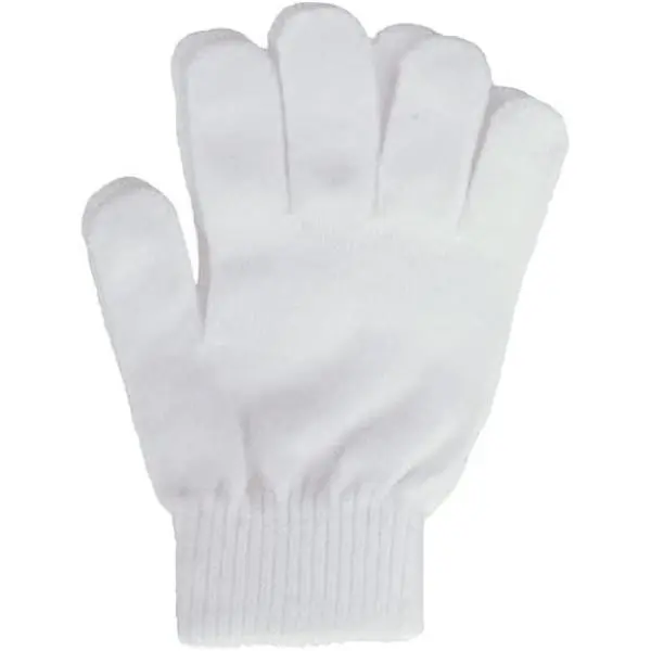 1 Pair of Knitted Warm Gloves (White-L)