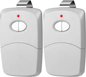 2 count Two Button Gate Remote Control Compatible with Linear Multicode 10 Dip  Garage Door Remote Opener 3089 3060 3070 3083 300mhz, Control 2 Different Doors Simultaneously (Grey)