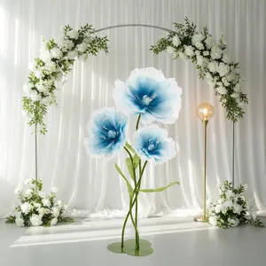 3Pcs Spring Wedding Artificial Flowers with Iron Stem for Live Event Backdrop