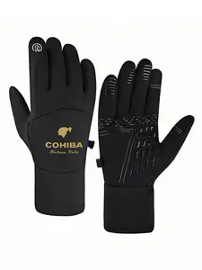 1pc with  2025 New Cohiba Cuban Design Back Panel Looks in Co winter gloves sports gloves Touch Screen Touch Screen Compatible Cold Weather full finger gloves for men women Warmest Christmas gifts