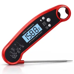 Professional-Grade Instant-Read Meat Thermometer - 3-second instant readings, backlit display, waterproof design. Ideal for kitchen cooking, grilling, baking, candy making, and baby bottle temperature checks. The perfect gift for culinary enthusiasts.