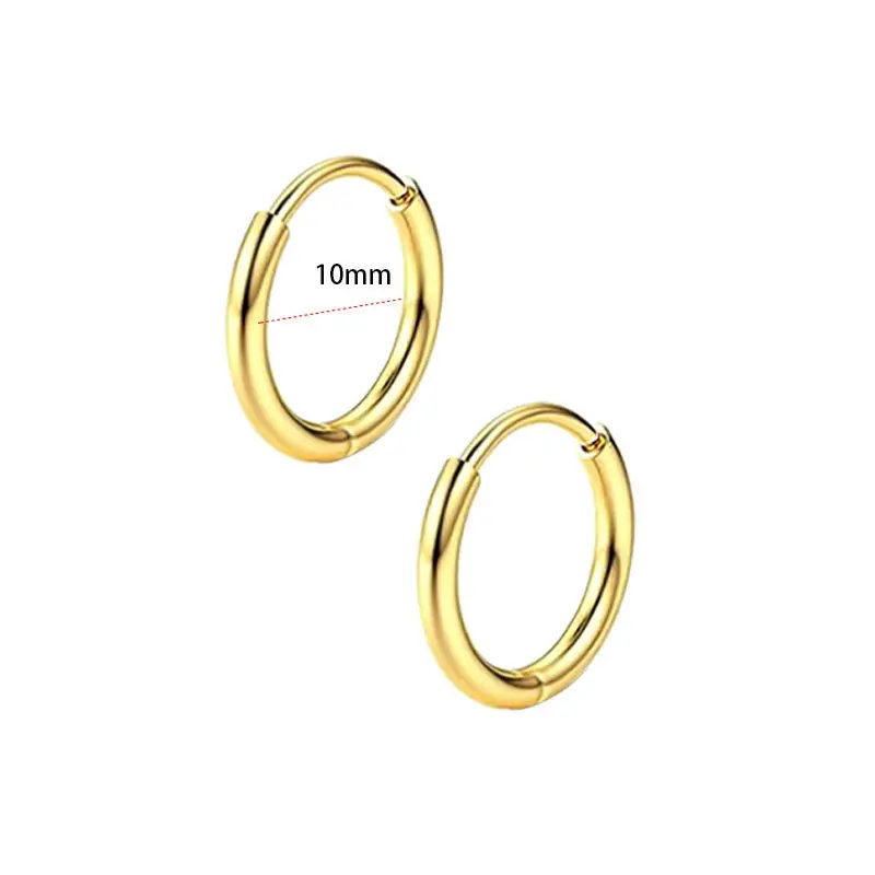 A pair of golden smooth ear rings
