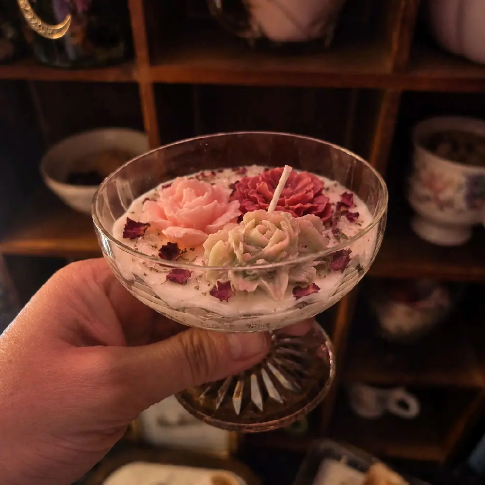 Floral Teacup Candle