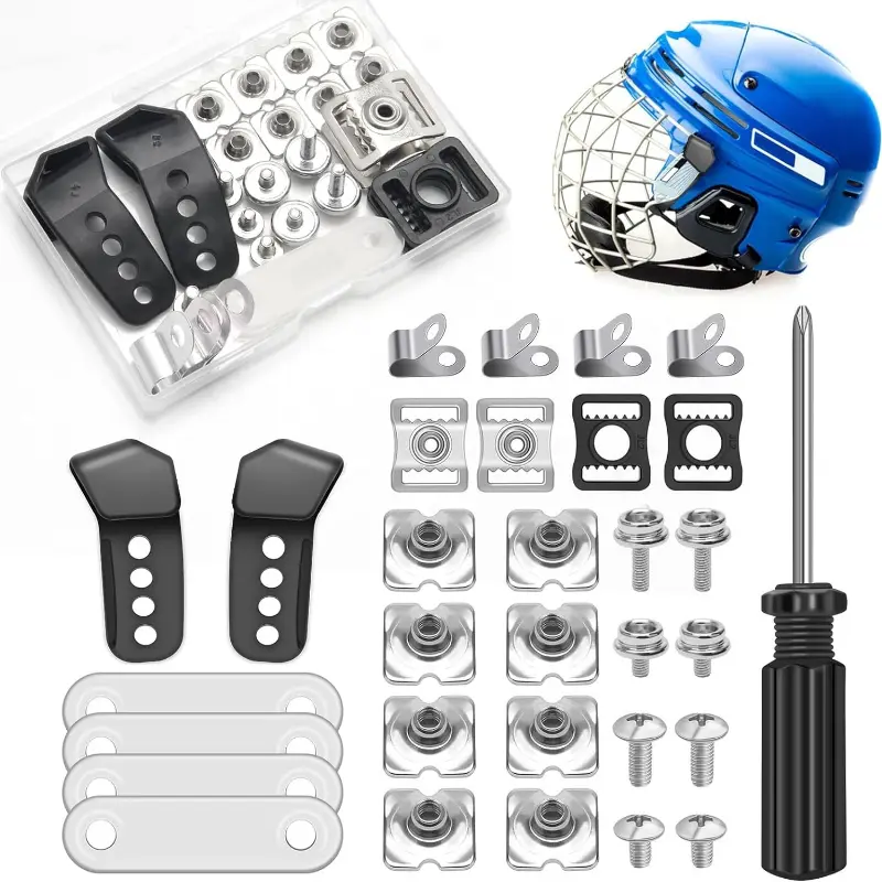 31-Piece Universal Helmet Repair Kit for Football, Hockey & Baseball Helmets - Durable Hardware Set for Athletes & Coaches - Make Secure Emergency Repairs & Save Money