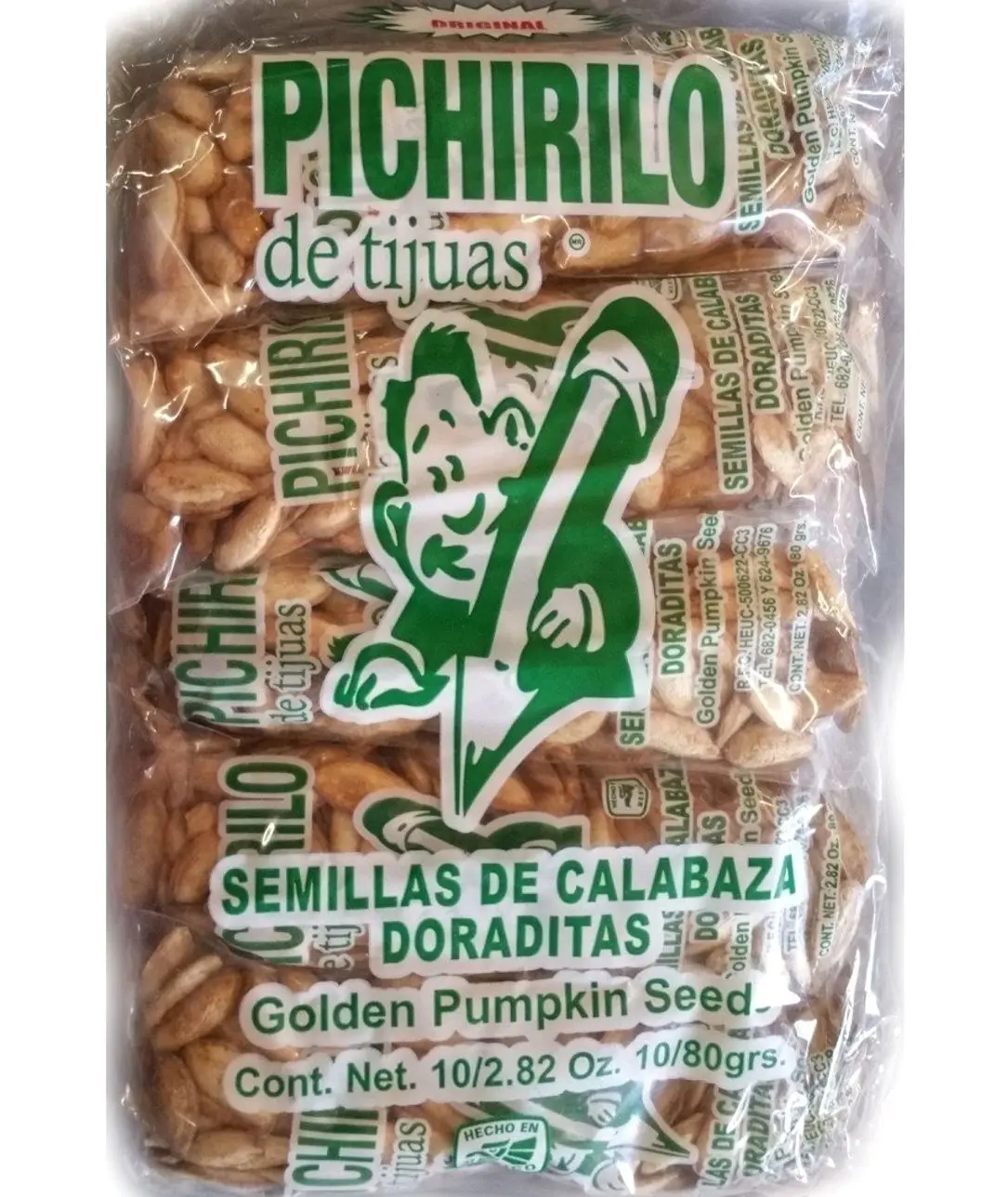 Golden Pumpkin Seeds Snack Pack, Savory Roasted Flavor, 10 Count, 2.82 Oz Bags