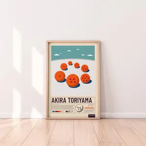 Akira Toriyama Art Print Anime Poster, Akira Ball Anime Decor Posters - NO FRAME