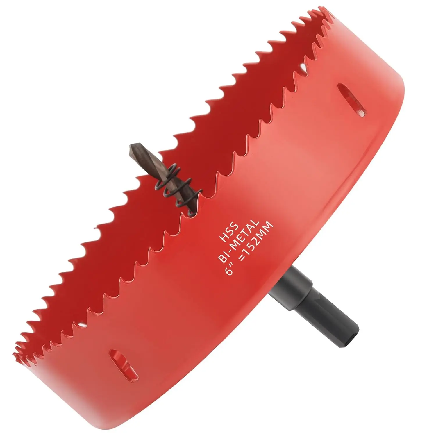 6 in. Bi-Metal Hole Drill Bits - Versatile & Durable for Drywall, Plywood, Ceiling, Plastic Pipe, PVC & Thin Metal - Includes Arbor & Pilot Bit 152mm