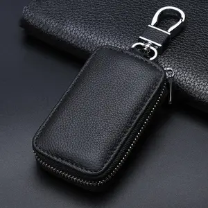 Car Key Protection Case, Alligator Skin Leather Zipper Bag, Universal Anti-Scratch, Unisex Personalized Key Holder, Car Key Protector