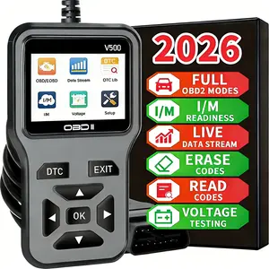 V500 Car Obd2 Scanner Diagnostic Tool, Code Reader, Voltage Tester, Engine Fault Code Scanner, Charging Tester, Automotive Diagnostics, Vehicle Diagnostic Tool