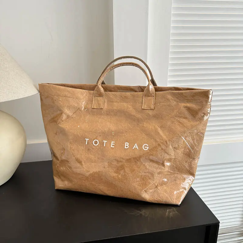 Elegant Commuter Business Multifunctional Bag - Waterproof PVC-Polyester, Laptop-Compatible, with Makeup & Water Bottle Storage, for Office Use, Elegant Commuter Bag