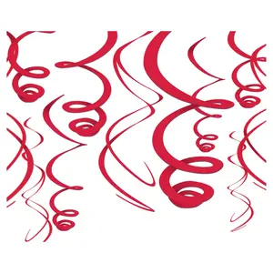 Class 101 - Vibrant Red Swirl Party Decorations