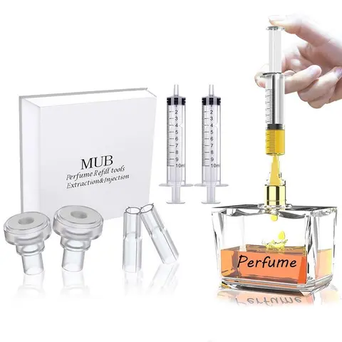 10ml Perfume Dispenser Kit, 2/5pcs Plastic Measuring Injection Perfume Refill Dispenser, Beauty & Personal Care Product, Cosmetic, Cosmetic Tools