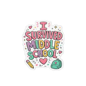 I Survived Middle School Magnet | Custom Shape Magnet, Back-to-School