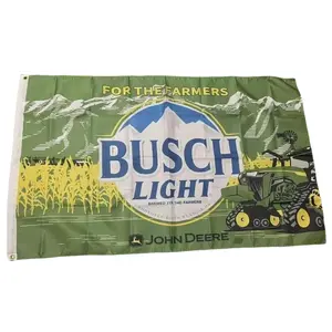 John Deere Busch Light Beer Flag - For The Farmers 3x5 Ft