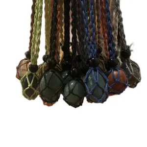 Handmade Crystal Netted Necklace - Fashion Accessory positive energy