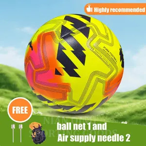 A No.5 footballs with high elasticity and wear resistance, featuring a PU surface skin. It is made using seamless heat bonding technology, offering anti-slip properties. This high-quality Soccer ball is suitable for all scenarios and is ideal for adult tr