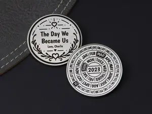 Personalized Couples Coin, Day We Became Us, Anniversary Gift, Gift for Couples, Valentines Day Gift