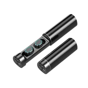 Mini True Wireless Bluetooth Earbuds - N21 Black (Flashlight + LED Digital Display), Touch Control, Dual In-Ear Hidden Design, Ultra Compact Chargeable Devices with Portable Stereo Audio, Stable Connection, Long Lasting Battery, Streaming Capability